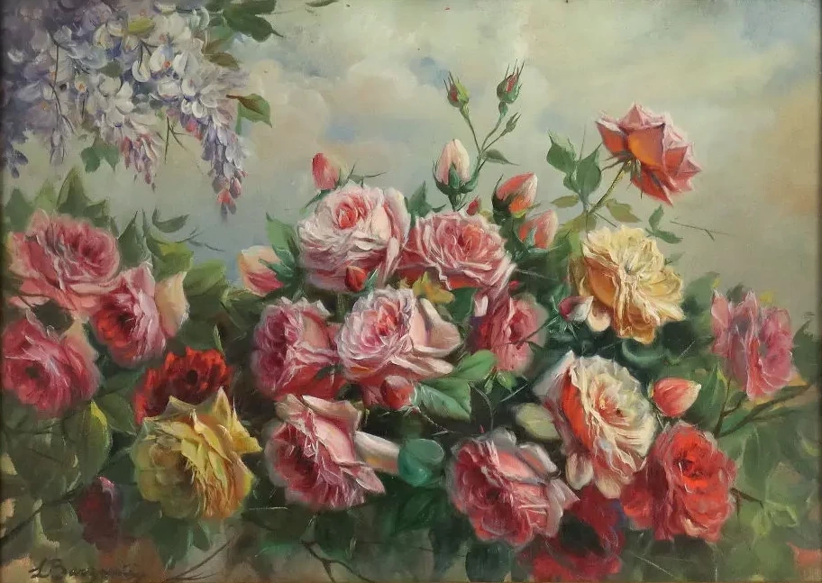 Rose in paesaggio